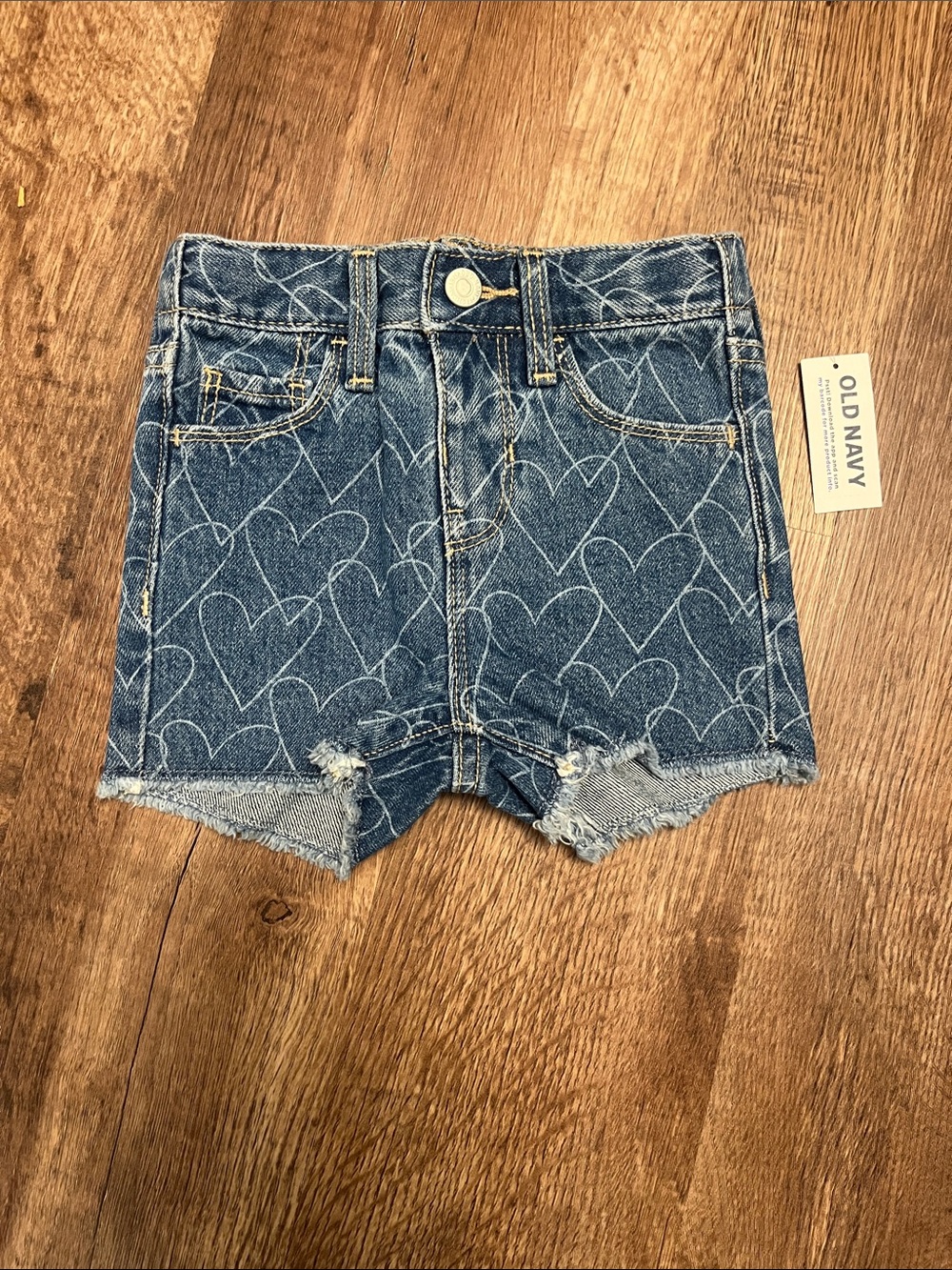 Denim Heart Shorts